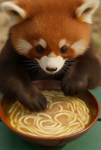 Red Panda Just Added “Extra Protein” to the Ramen 🦊🍜🐛