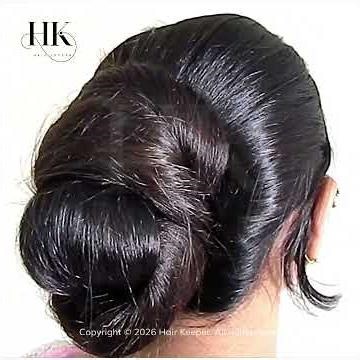 The Perfect Ambada! 🚩 Neat Marathi Knot Bun for Extreme Long Hair #hair #hairstyle #hairbun #shorts