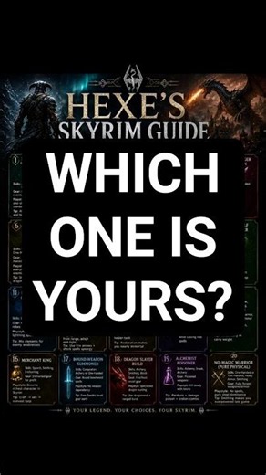20 Skyrim Builds #skyrim #elderscrolls #youtubeshorts #shortsfeed #gamingguide #fypシ゚viral #fyp #fyi