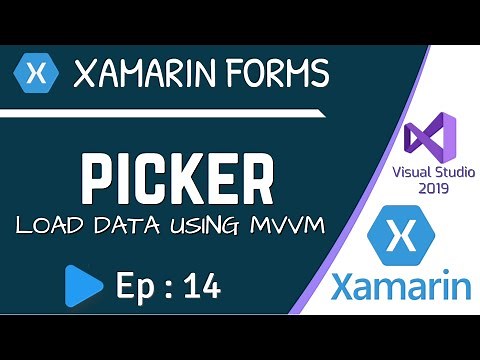 Populate Picker Using MVVM in Xamarin Forms / .NET MAUI - Ep:14