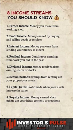 💰 8 Income Streams You Should Know to Build Real Wealth 1