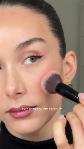 applying my cream blush before and after powder for the most flawless finish #short #shorts melisek