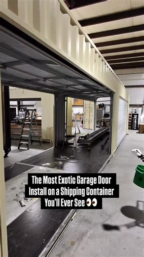 5.7K views · 120 reactions | The Most Exotic Garage Door Install on a Shipping Container You’ll Ever See  | Simple Shipping Containers | Facebook