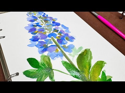 Watercolor Bluebonnets: Step-by-Step Guide for Beginners FUN & EASY!