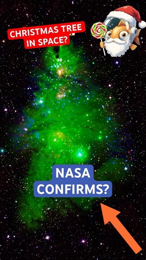 A Christmas Tree in Space? NASA Finds a Glowing Star Formation 🎄🚀#shorts
