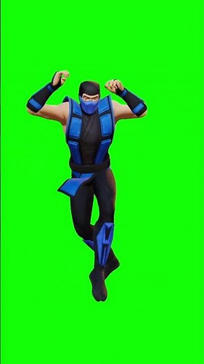 Sub-Zero doing the default emote in Fortnite green screen