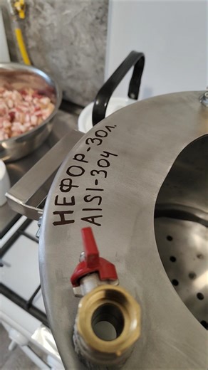 I sterilize buckwheat porridge in a new Nefor autoclave using water and gas in retort bags. #food...