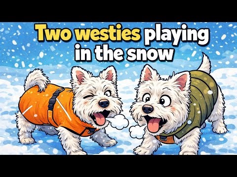Two Westies Playing in the Snow ❄️ Funny Winter Dogs