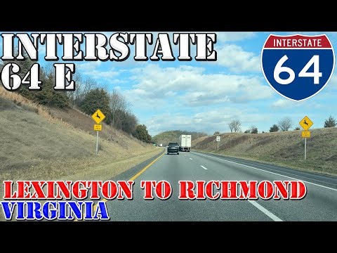 I-64 East - Lexington to Richmond - Virginia - 4K Highway Drive