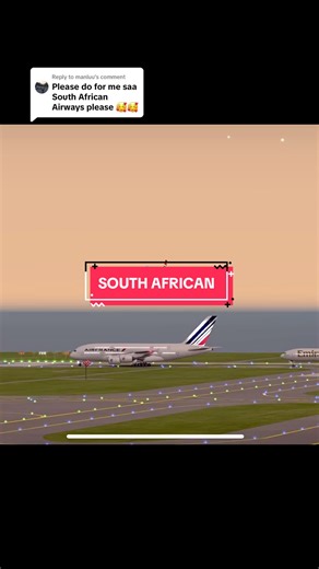 SAA Airways: B747 Landing at Kempton Park Airport, South Africa