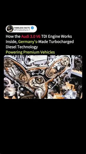 How Audi 3.0 V6 TDI Works 🇩🇪 Powerful Turbo Diesel Explained in 60 Seconds