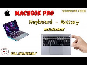 Apple MacBook Pro Keyboard and Battery Replacement FULL DISASSEMBLY