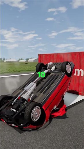 E36 vs Red containers #beamng #beamngdrive #gaming #shorts #gamingshorts