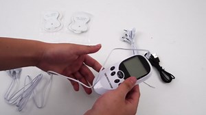 Dznils Tens Machine Unit Usb Electrical Muscle Stimulator Massager Pulse Dual Channel, White