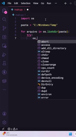 NÃO RODE ESSE SCRIPT PYTHON #python #tutorial #shorts