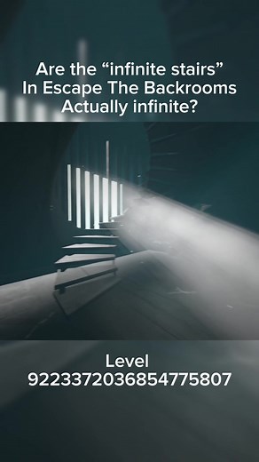 Are the Infinite stairs (level 9223372036854775807) in Escape The Backrooms actually infinite? Let’s see. Also had to use this sound cuz it wouldn’t let me use the Subaru stairs one bru #etb #escapethebackrooms #backrooms #game #stairs