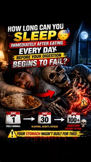 Sleeping After Eating for 30 Days… What Happens? 😨