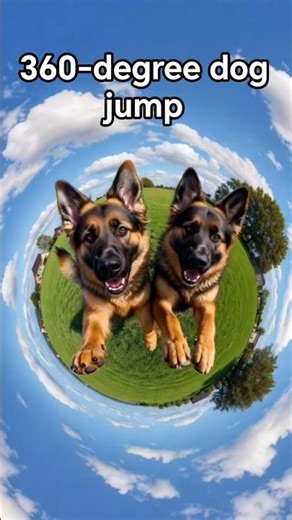 German Shepherd Jump with 360° Camera Spin – Epic Dog Trick #germanshepherd #dog #shorts