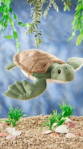 Did you know that most sea turtles spend their entire life at sea, only returning to nesting beaches to lay eggs? Good job this little fella looks quite happy indeed in his natural habitat! You can sew your own turtle plushie toy using the pattern, designed by The Whistling Cowgirl, included in issue 120 - out now! #plushietoy #turtletoy #learntosew #homesewing #simplysewingmag | Simply Sewing