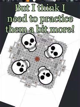 Blackwork and whitework potential - creating another skull design for possible embroidery patterns