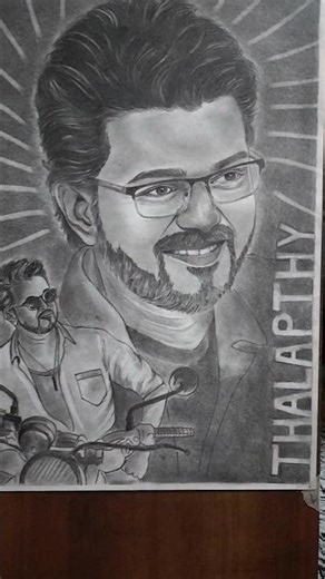 Vijay Thalapathi drawing ❤️🥹/ How to Draw vijay Thalapathi #viralshort #art #sketch #vijaythalapathy