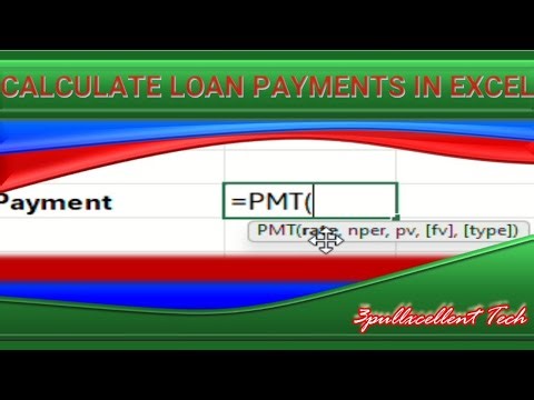 Calculate loan payments using PMT function in Excel