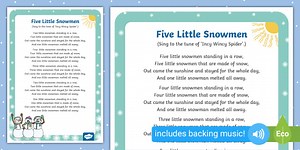 Five Little Snowmen Rhyme