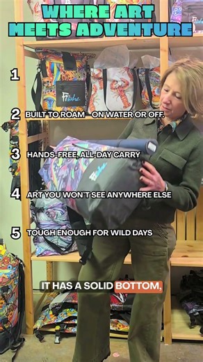 Waterproof Fishing Backpack | Roll-Top Dry Bag with Rod Strap