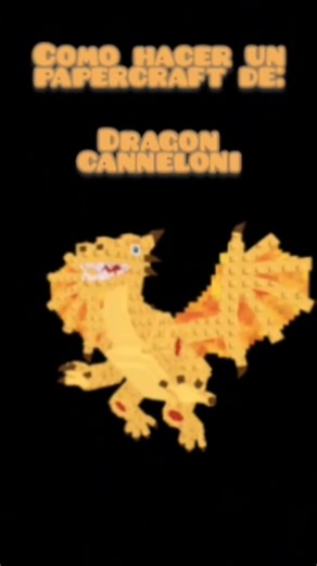 tutorial de como hacer un papercraft de dragón cannelloni #papercraft #brainrot