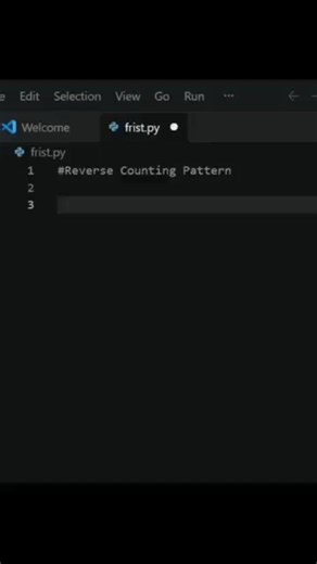 Reverse Counting Pattern in python || #shorts #WhenThoughtMetAlgorithm #viral #tech # #python #teach