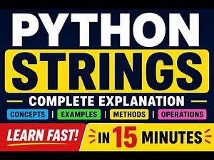 Learn Python Strings with Examples | Python for Beginners | Python String Tutorial for Beginners