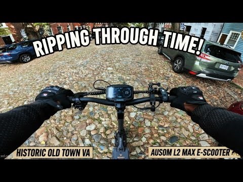 40 MPH Ausom L2 Max E-Scooter Street ride In Old Town Virginia