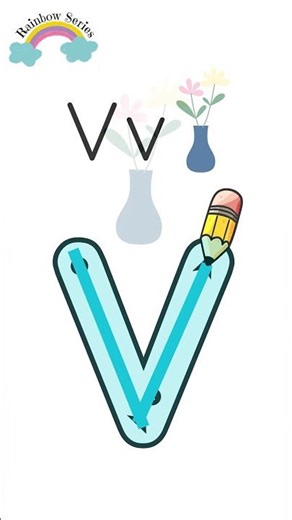 Letter V - Learn to Write the Letter V | Easy Alphabet for Preschoolers