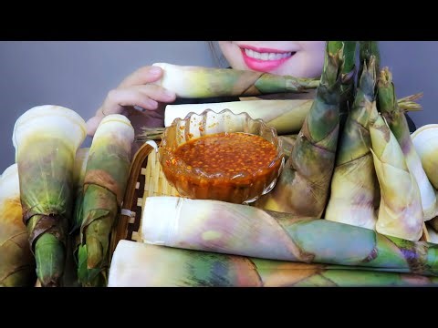 ASMR MĂNG BÓI TÂY BẮC - RAW BAMBOO SHOOT EATING SOUNDS | LINH-ASMR