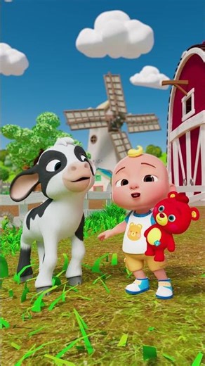 Cluck Cluck CoComelon Animal Party! 🐔 Down On The Farm With Boba #kids #shorts