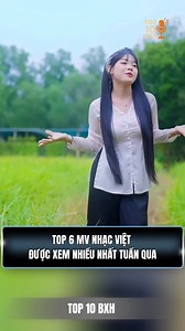 2.1K views · 4.6K reactions | Top 6 MV nhạc Việt được xem nhiều nhất tuần qua #music #vpop | TOP 10 BXH | Facebook