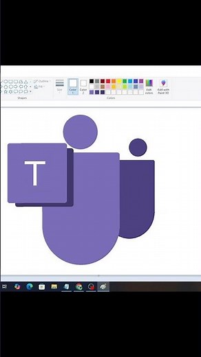 2019 Teams in MS Paint - MS Teams Logo Design - MS Paint Drawing #microsoft #microsoftbyms #teams