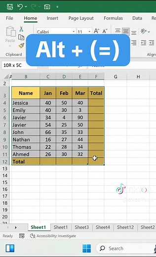 Excel Summing Trick: Quick and Easy Data Calculation