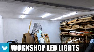 Basement workshop T8 LED lights installation and upgrade