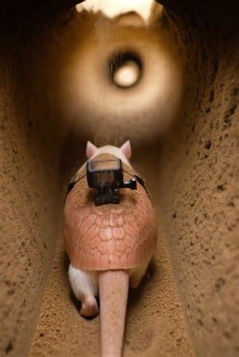 Pink Fairy Armadillo POV | Tiny Desert Burrow Adventure Caught on Micro Camera #shorts