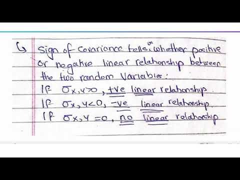Measuring Covariance between two Random Variables