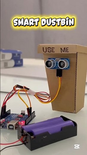 Touchless Smart Dustbin using Arduino! It detects your hand and opens automatically #shorts
