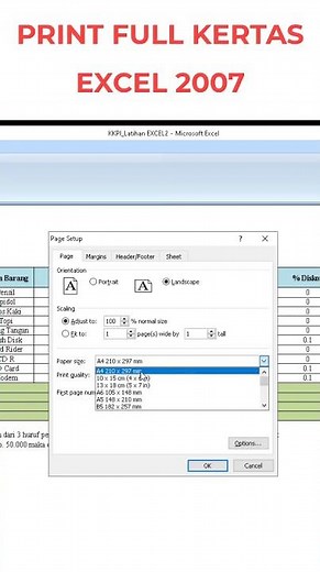 PRINT EXCEL 2007 FULL PAPER