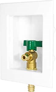 Amazon.com: EFIELD Pre-assembled Ice Maker Outlet Box, 1/2-Inch F1960 Pex-a Expansion Fitting Connection with Installed 1/4-Turn Ball Valve, White (Regular),(IM003) : Industrial & Scientific