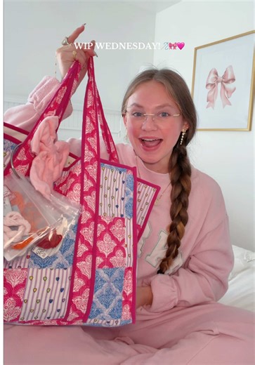 three projects at once is crazy for me!!🤭i can’t wait to see how they turn out!🎀🩷#wipwednesday #needlepoint #hobby #craft #aesthetic