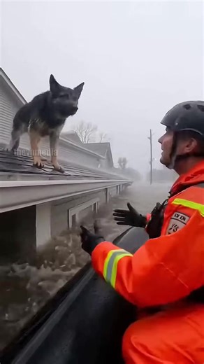Missouri River Rescue: Dog Saved from Floating Debris St. Charles, Missouri – June 20, 2025 A dog was spotted floating down the swollen Missouri River on a large patch of driftwood, terrified and barking for help. A civilian boat crew launched immediately to intercept. The current was strong, making the approach difficult. As they pulled alongside the spinning debris, a man reached out. The dog slipped once, scrambling for traction, then launched itself toward the boat. The man caught the dog by