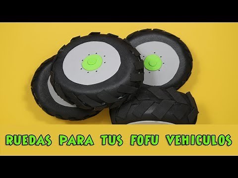 Como hacer ruedas de goma eva para vehículos El Rincón de Noe