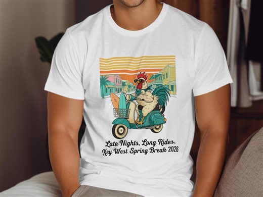 Late Nights Long Rides Shirt: 2026 Key West Spring Break Nightlife Graphic - Etsy