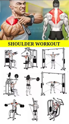 shoulder workout 💪 gym shoulder workout 💪 #shortsfeed #shorts