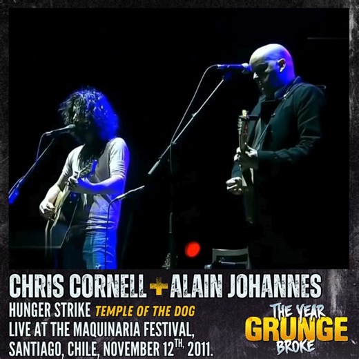 CHRIS CORNELL & ALAIN JOHANNES - Hunger Strike - ON THIS DAY, November 12th, 2011, Live at the Maquinaria Festival, Santiago, Chile | The YEAR Grunge BROKE